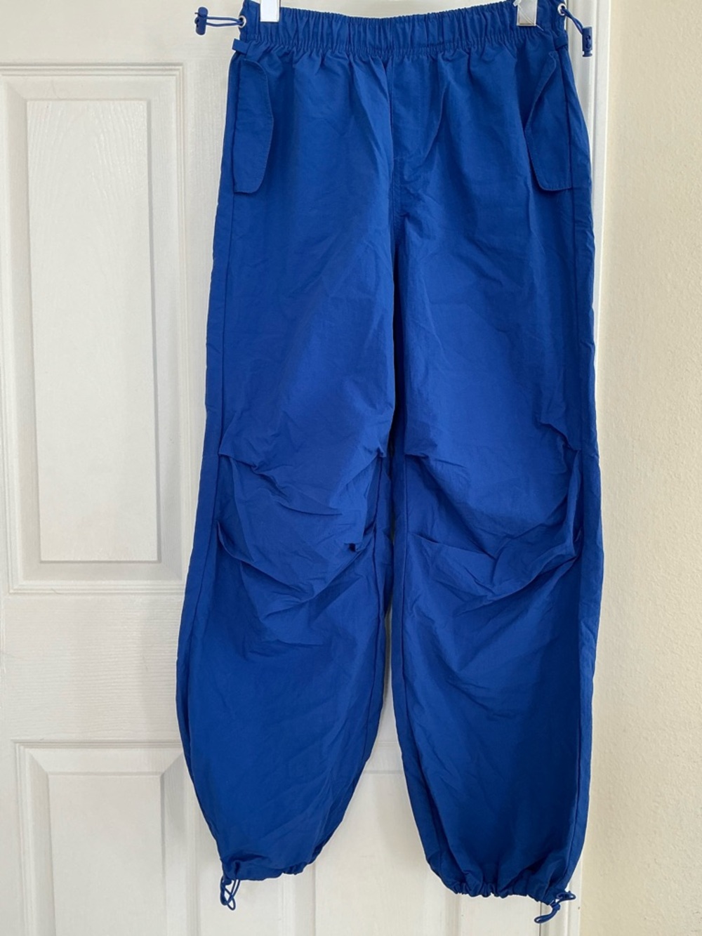 Fashion Nova Royal Blue Elastic Waist Cargo Joggers